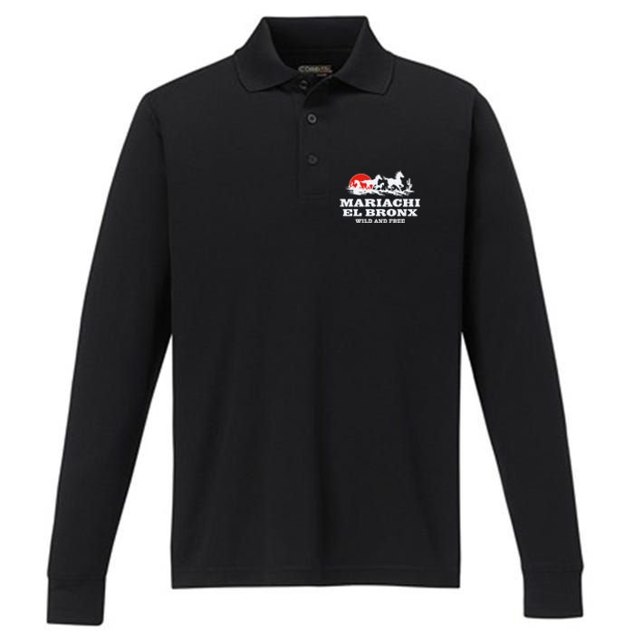 The Bronx Mariachi El Bronx Wild And Free Performance Long Sleeve Polo