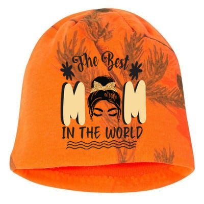 The Best Mom In The World Kati - Camo Knit Beanie