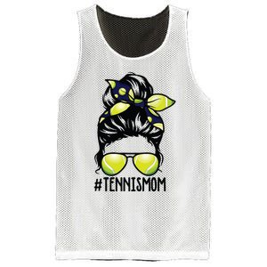 Tennis Ball Mom Tennis Player Bandana Mom Messy Bun Hair Mesh Reversible Basketball Jersey Tank