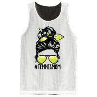 Tennis Ball Mom Tennis Player Bandana Mom Messy Bun Hair Mesh Reversible Basketball Jersey Tank