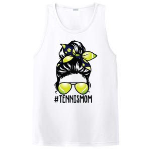 Tennis Ball Mom Tennis Player Bandana Mom Messy Bun Hair PosiCharge Competitor Tank