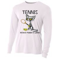 Tennis Because Murder Is Wrong Best For Ideas Cat Lovers Cooling Performance Long Sleeve Crew