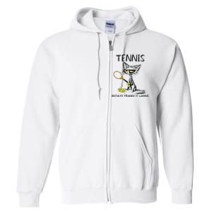 Tennis Because Murder Is Wrong Best For Ideas Cat Lovers Full Zip Hoodie