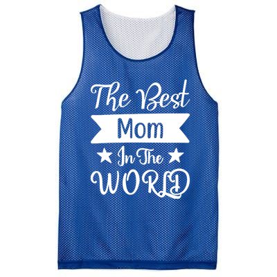 The Best Mom In The World Mother Family Meaningful Gift Mesh Reversible Basketball Jersey Tank