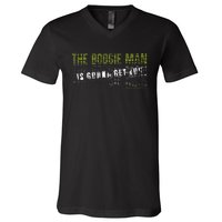 The Boogie Man Lyrics Jackson 5 Scary Halloween V-Neck T-Shirt