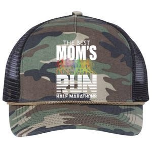 The Best Moms Run Half Marathons Meaningful Gift Runner Great Gift Retro Rope Trucker Hat Cap