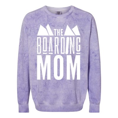 The Boarding Mom Mother Snowboarding Snowboard Snowboarder Gift Colorblast Crewneck Sweatshirt