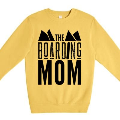 The Boarding Mom Mother Snowboarding Snowboard Snowboarder Gift Premium Crewneck Sweatshirt