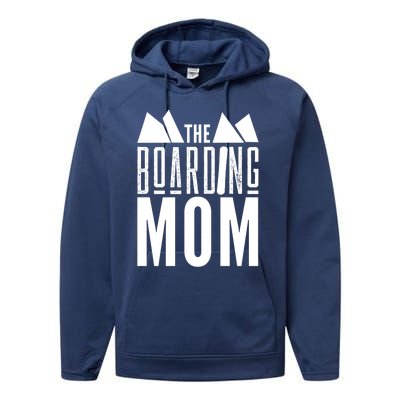 The Boarding Mom Mother Snowboarding Snowboard Snowboarder Gift Performance Fleece Hoodie