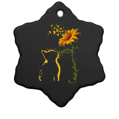 The Best Mum Cat Forever Funny Cat Sunflower Fragrance Gift Ceramic Star Ornament