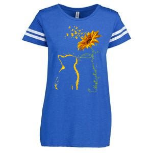 The Best Mum Cat Forever Funny Cat Sunflower Fragrance Gift Enza Ladies Jersey Football T-Shirt