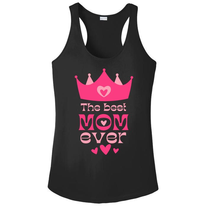 The Best Mom Ever Princess Ladies PosiCharge Competitor Racerback Tank