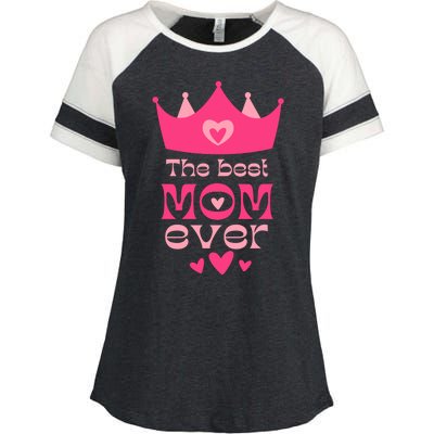 The Best Mom Ever Princess Enza Ladies Jersey Colorblock Tee