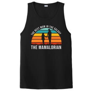 The Best Mom In The Galaxy The Mamalorian Retro Sunset PosiCharge Competitor Tank