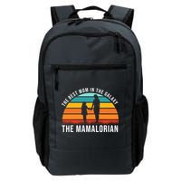 The Best Mom In The Galaxy The Mamalorian Retro Sunset Backpack