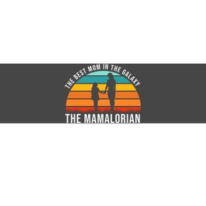 The Best Mom In The Galaxy The Mamalorian Retro Sunset Bumper Sticker