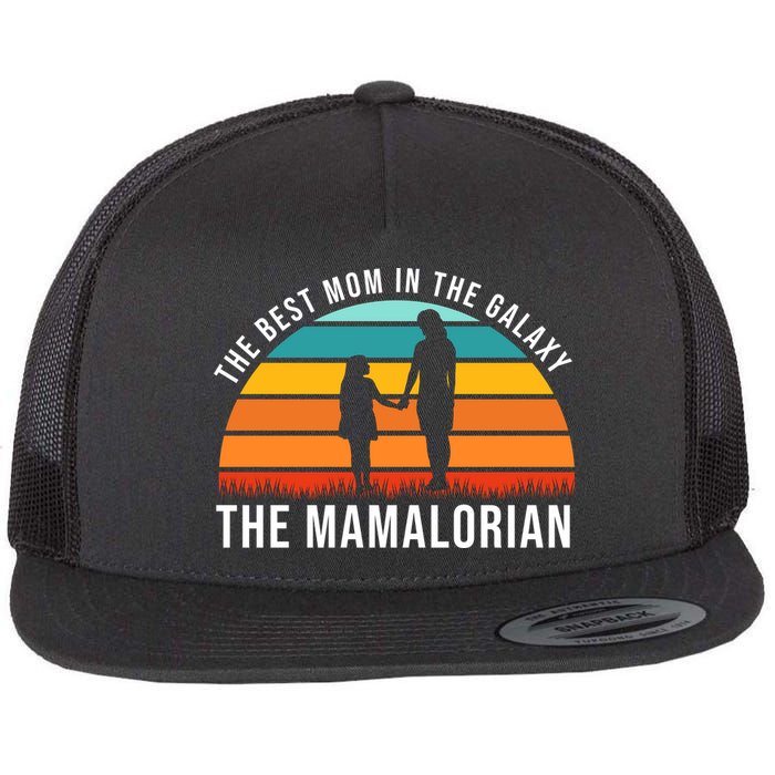 The Best Mom In The Galaxy The Mamalorian Retro Sunset Flatbill Hat