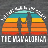 The Best Mom In The Galaxy The Mamalorian Retro Sunset Flatbill Hat