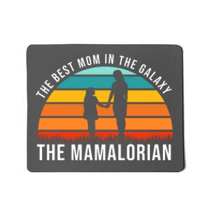 The Best Mom In The Galaxy The Mamalorian Retro Sunset Mousepad