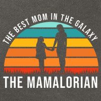 The Best Mom In The Galaxy The Mamalorian Retro Sunset Cotton Canvas Backpack