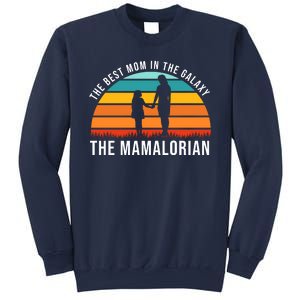 The Best Mom In The Galaxy The Mamalorian Retro Sunset Sweatshirt