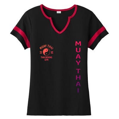 Thai Boxing Muay Thai Cute Gift Ladies Halftime Notch Neck Tee