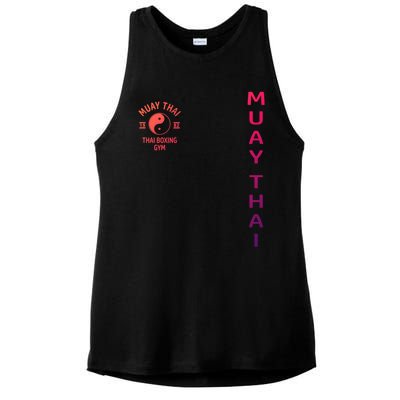 Thai Boxing Muay Thai Cute Gift Ladies PosiCharge Tri-Blend Wicking Tank