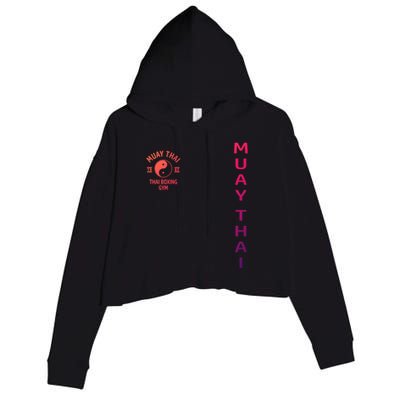 Thai Boxing Muay Thai Cute Gift Crop Fleece Hoodie