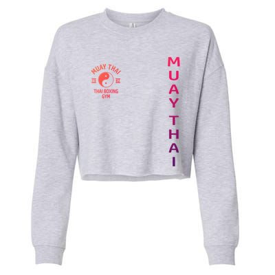 Thai Boxing Muay Thai Cute Gift Cropped Pullover Crew