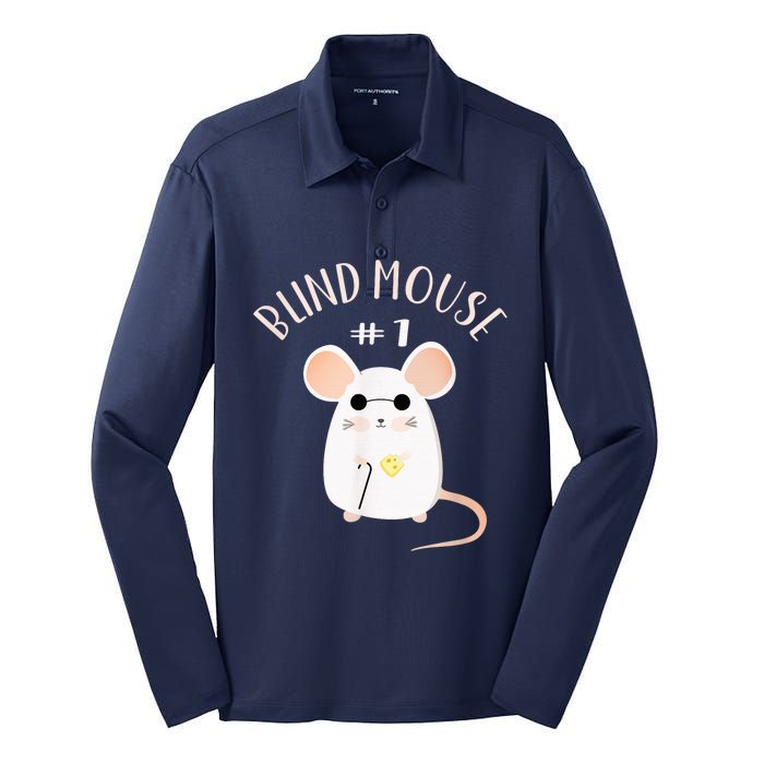 Three Blind Mice Matching Halloween Group Costume Mouse #1 Silk Touch Performance Long Sleeve Polo