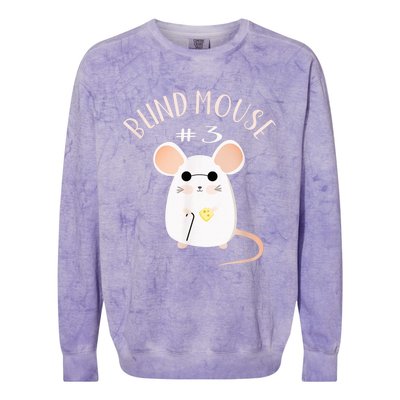 Three Blind Mice Matching Halloween Group Costume Mouse #3 Colorblast Crewneck Sweatshirt