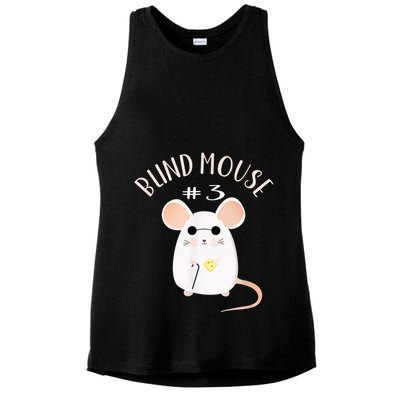 Three Blind Mice Matching Halloween Group Costume Mouse #3 Ladies PosiCharge Tri-Blend Wicking Tank