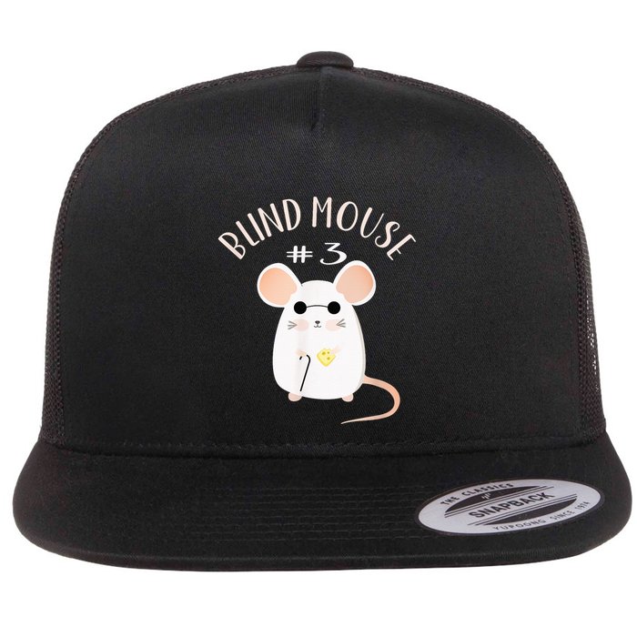 Three Blind Mice Matching Halloween Group Costume Mouse #3 Flat Bill Trucker Hat