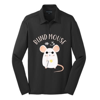 Three Blind Mice Matching Halloween Group Costume Mouse #3 Silk Touch Performance Long Sleeve Polo