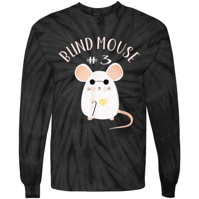 Three Blind Mice Matching Halloween Group Costume Mouse #3 Tie-Dye Long Sleeve Shirt