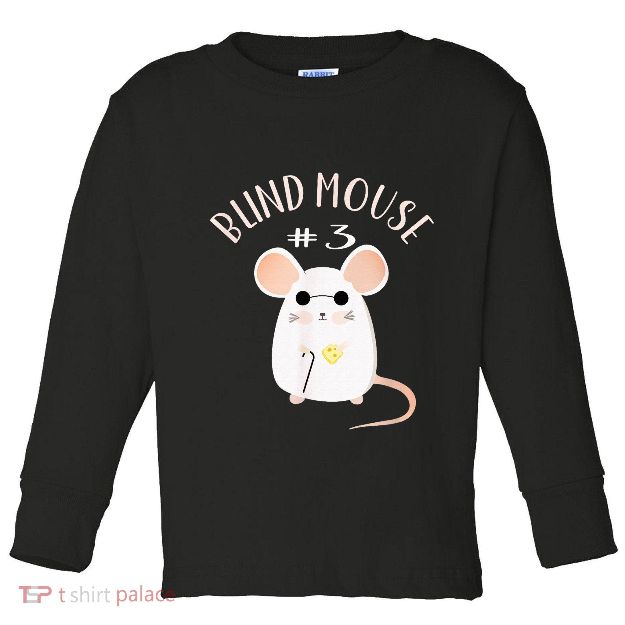 Three Blind Mice Matching Halloween Group Costume Mouse #3 Toddler Long Sleeve Shirt