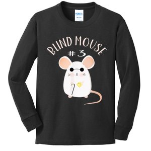 Three Blind Mice Matching Halloween Group Costume Mouse #3 Kids Long Sleeve Shirt