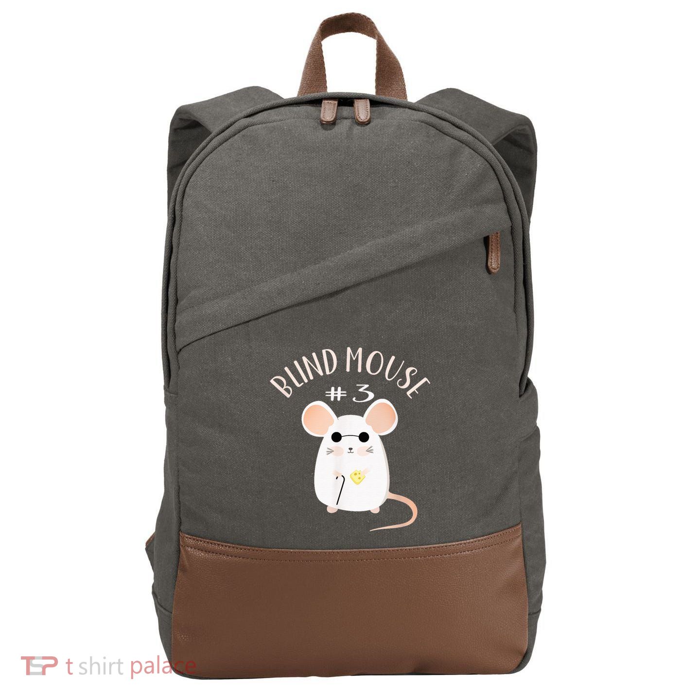 Three Blind Mice Matching Halloween Group Costume Mouse #3 Cotton Canvas Backpack