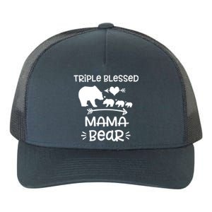 Triple Blessed Mama Bear Funny Gift Moms With Three Gift Yupoong Adult 5-Panel Trucker Hat