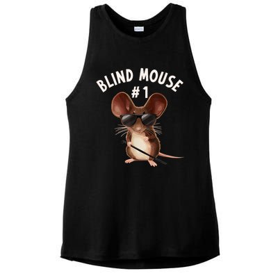 Three Blind Mice Matching Halloween Group Costume Mouse 1 Ladies PosiCharge Tri-Blend Wicking Tank