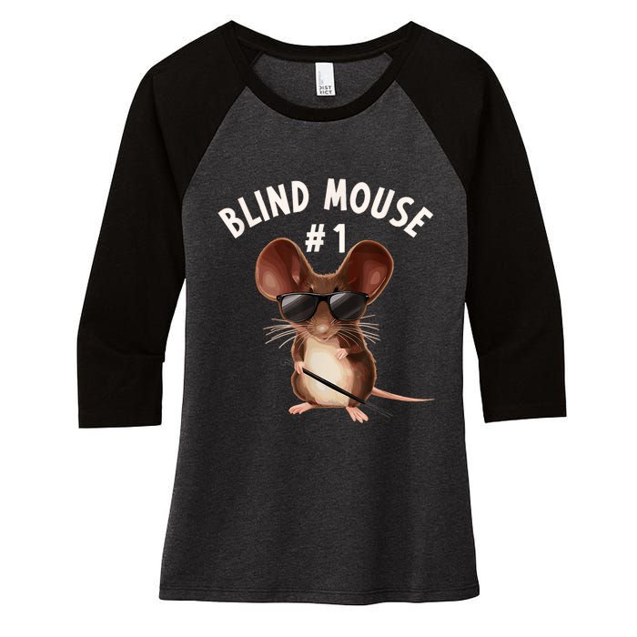 Three Blind Mice Matching Halloween Group Costume Mouse 1 Women's Tri-Blend 3/4-Sleeve Raglan Shirt