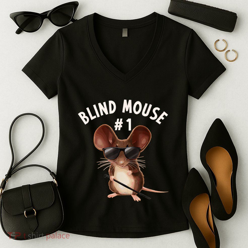Three Blind Mice Matching Halloween Group Costume Mouse 1 Women's V-Neck T-Shirt