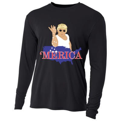 Trump Bae Merica Gift Cooling Performance Long Sleeve Crew
