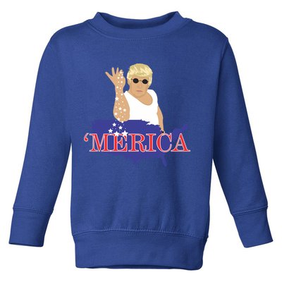 Trump Bae Merica Gift Toddler Sweatshirt