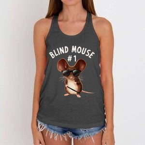 Three Blind Mice Matching Halloween Group Costume Mouse 1 Women's Knotted Racerback Tank