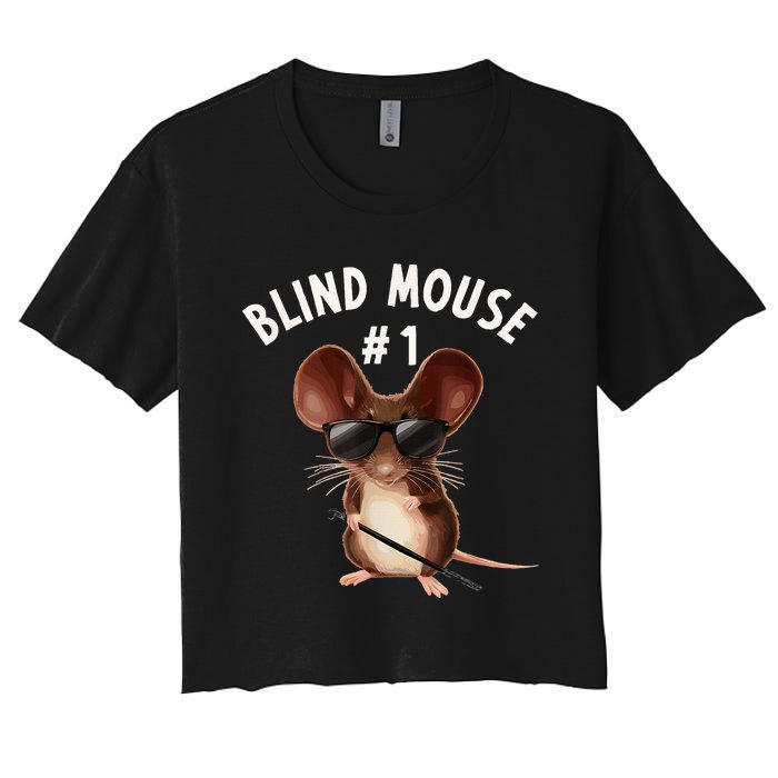 Three Blind Mice Matching Halloween Group Costume Mouse 1 Women's Crop Top Tee