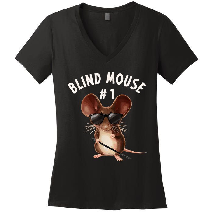 Three Blind Mice Matching Halloween Group Costume Mouse 1 Women's V-Neck T-Shirt