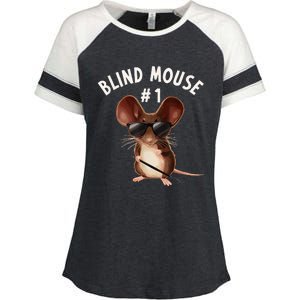 Three Blind Mice Matching Halloween Group Costume Mouse 1 Enza Ladies Jersey Colorblock Tee