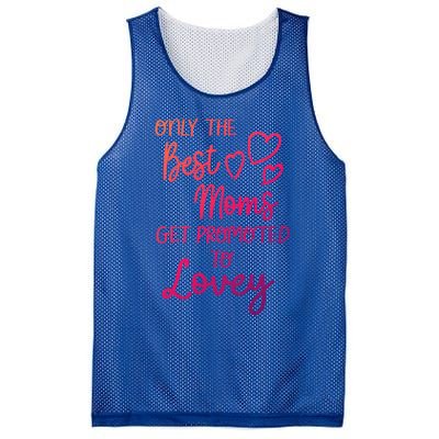 The Best Moms Get Promoted To Lovey For Special Grandma Gift Mesh Reversible Basketball Jersey Tank