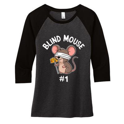 Three Blind Mice Costume Mouse 1 Matching Group Women's Tri-Blend 3/4-Sleeve Raglan Shirt